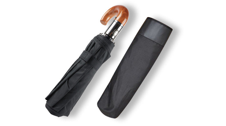 Genuine Parachase Folding Umbrella Brand Business Men Automatic Umbrella Rain Windproof Curved Handle Prasols for Adult