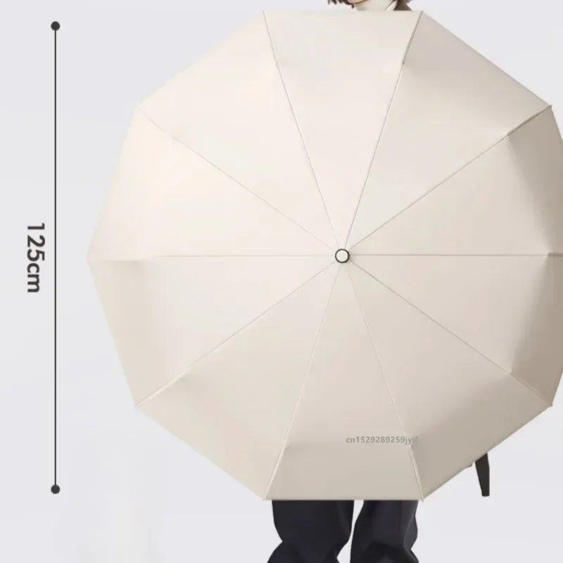 Strong Windproof Automatic Umbrella Sunshade UV Protection Folding Men's Umbrella Buckle Rain Large Parasol for Women