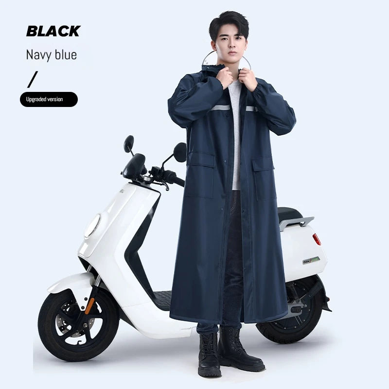 Long raincoat full body rainstorm proof outdoor men's single woman adult raincoat electric motorcycle poncho