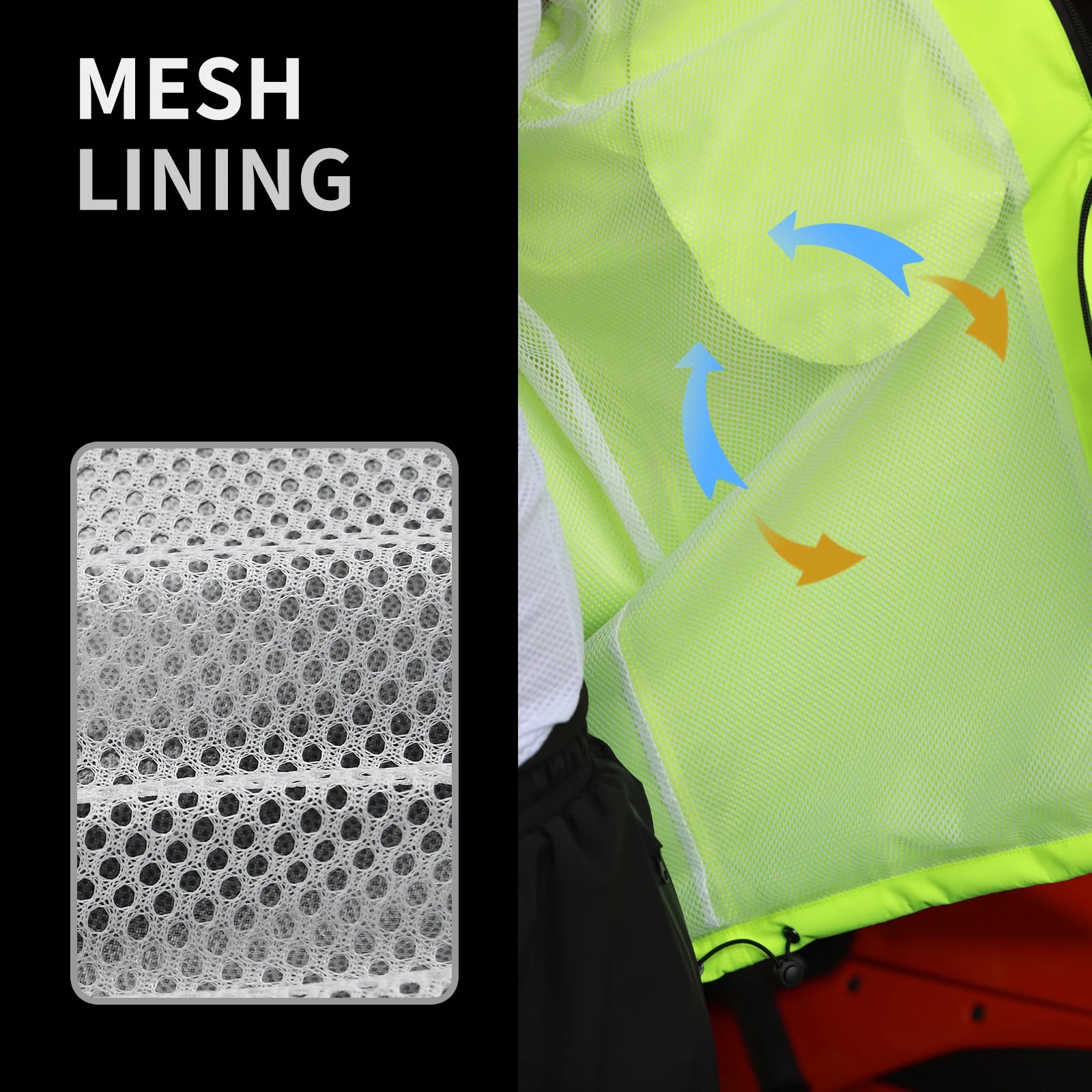 WOSAWE Motorcycle Rain Men Women Motorcycle Split Waterproof Jacket Multicolor Reflective Portable Raincoat with Cap