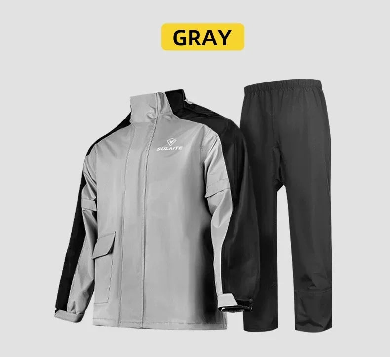 Split Waterproof Motorcycle Riding Rain Suit for Men & Women Outdoor Dirt biker Scooter/Bike Racing Jacket & Pants Set Raincoat
