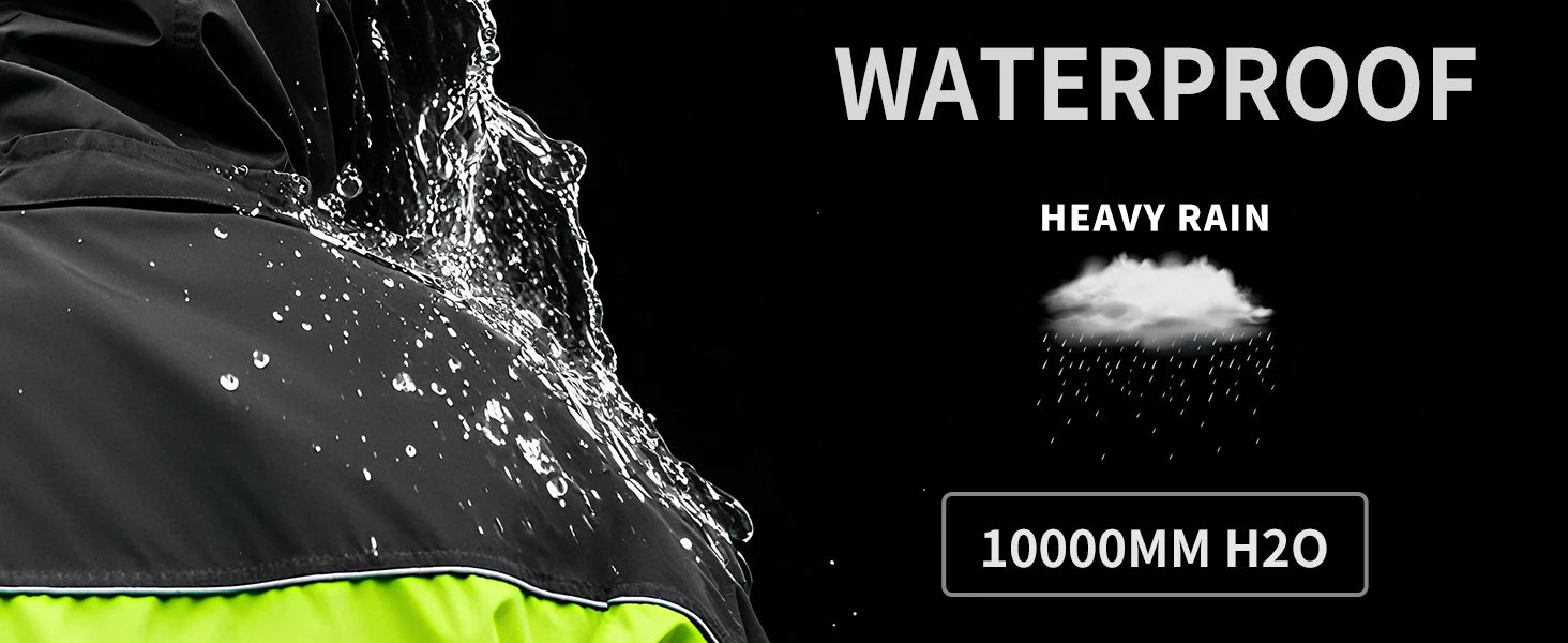 WOSAWE Motorcycle Raincoat Split Men Women Riding Rain CoatAnti-storm Locomotive Rain Cape Whole Body Waterproof Reflective