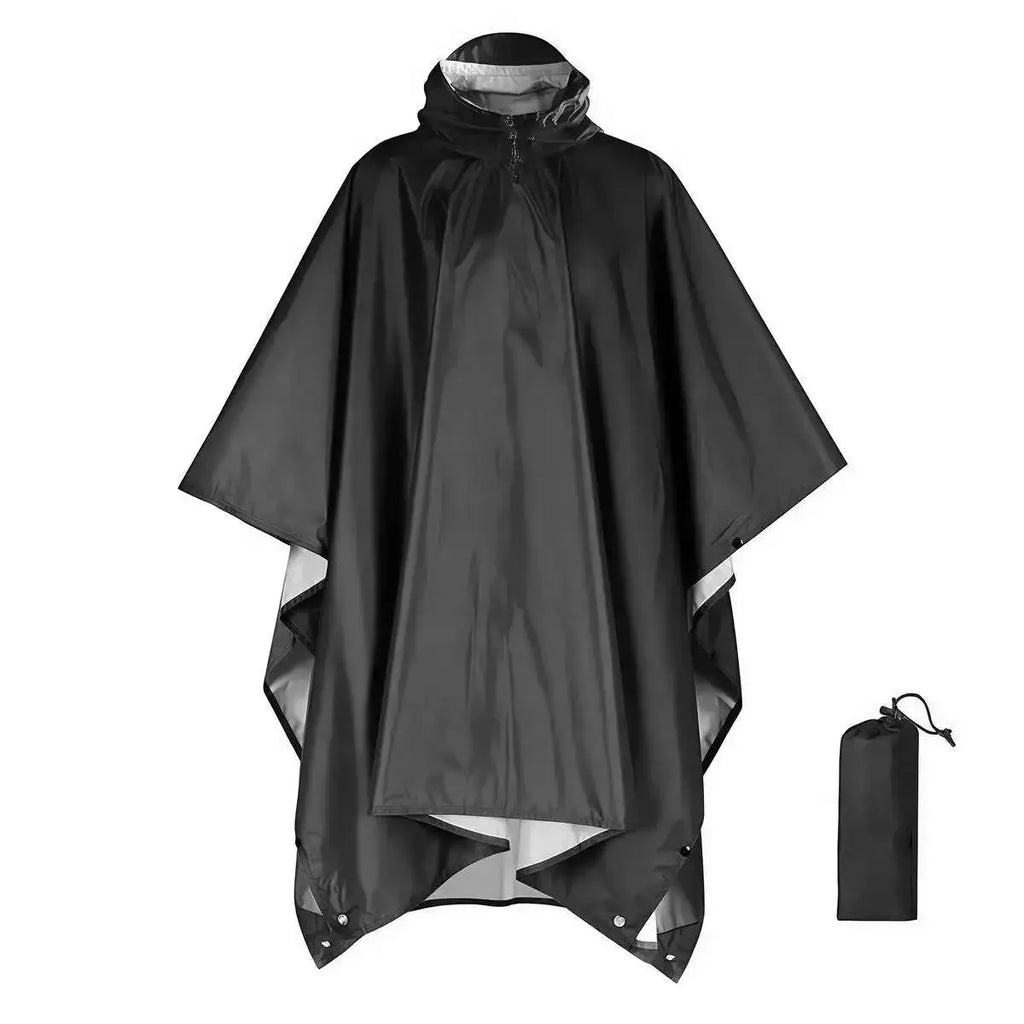 3 In 1 Outdoor Raincoat Hooded Sleeve Waterproof Rain Poncho Motorcycle Rain Cover Camping Hiking Travel Rainwear