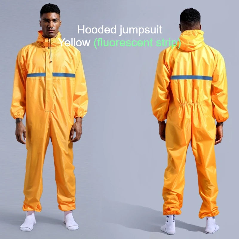 Waterproof Raincoat /Conjoined Men Raincoat/overalls Men and Women Fission Rain Suit Rain Coat Hooded Womens Raincoat