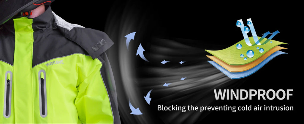 WOSAWE Motorcycle Raincoat Split Men Women Riding Rain CoatAnti-storm Locomotive Rain Cape Whole Body Waterproof Reflective