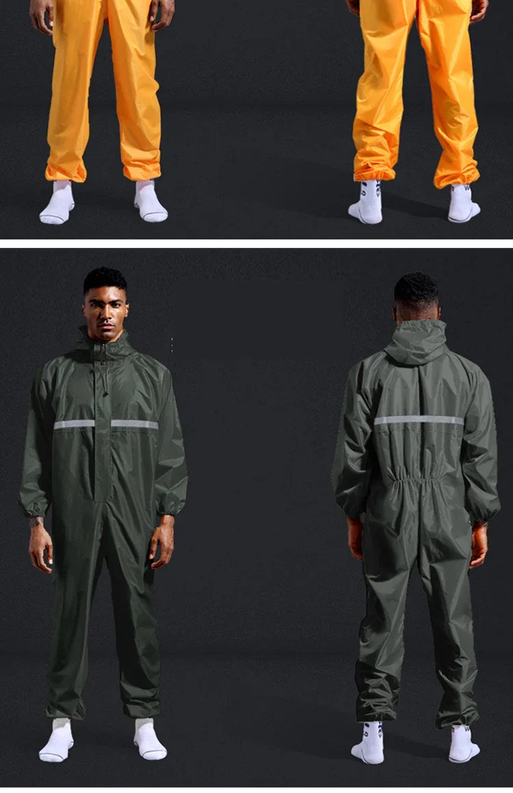 Waterproof Raincoat /Conjoined Men Raincoat/overalls Men and Women Fission Rain Suit Rain Coat Hooded Womens Raincoat