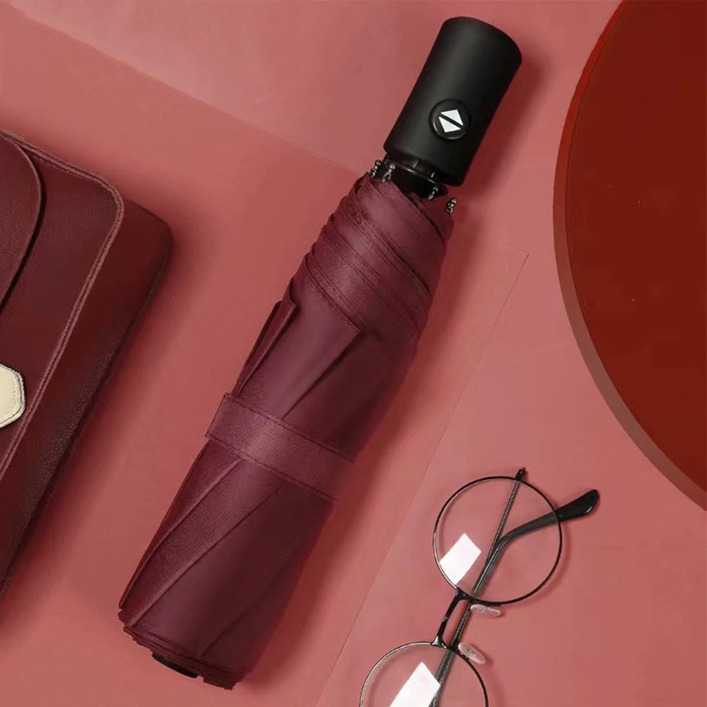 Automatic umbrella eight bone vinyl sunshine and rain dual-purpose sun umbrella sunshade and UV rays automatic folding gift adve