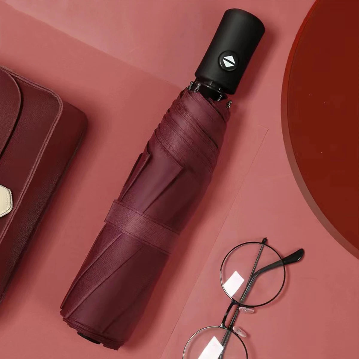 Automatic umbrella eight bone vinyl sunshine and rain dual-purpose sun umbrella sunshade and UV rays automatic folding gift adve