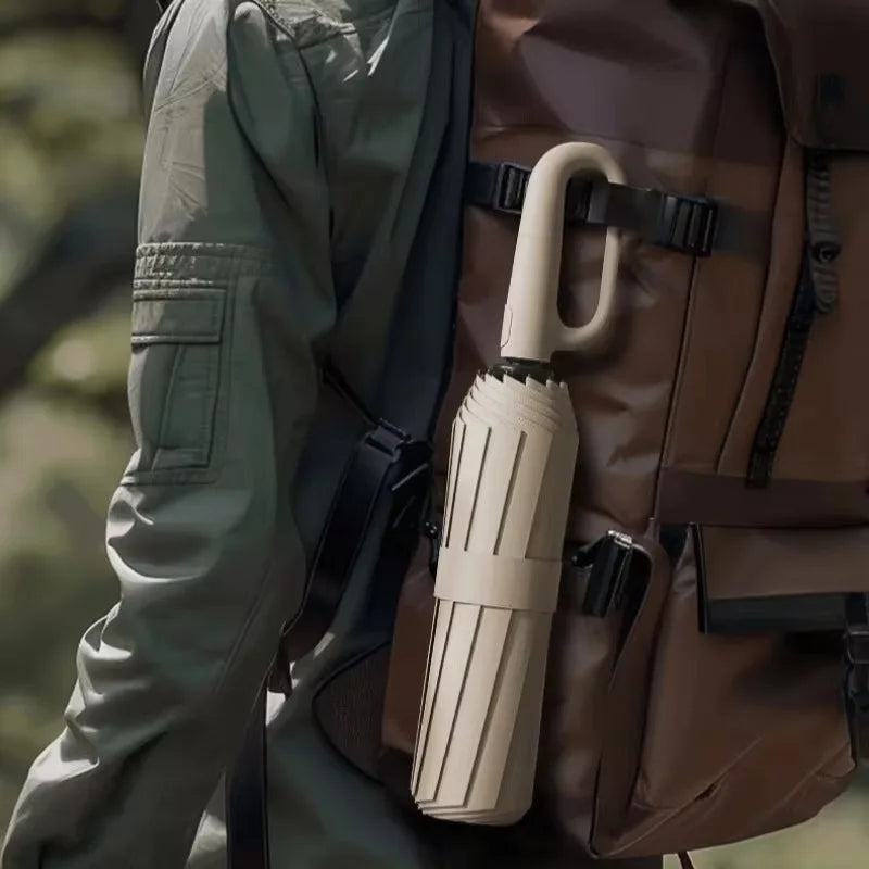 Strong Windproof Automatic Umbrella Sunshade UV Protection Folding Men's Umbrella Buckle Rain Large Parasol for Women