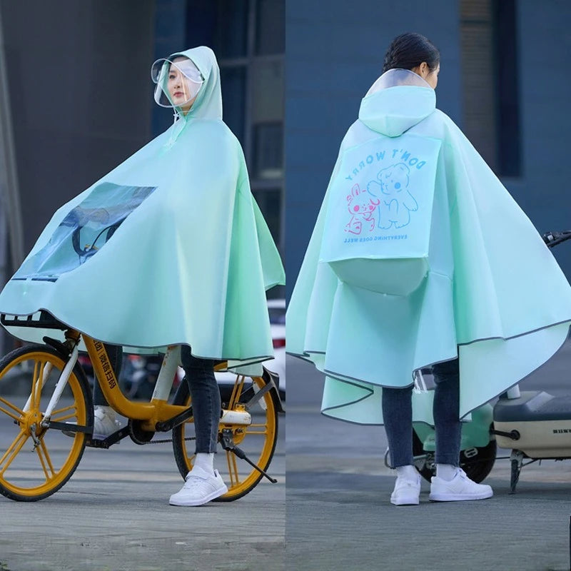 Men'S And Women'S Single Long Full Body Raincoat For Rainstorm Prevention Bicycle Electric Battery Car Raincoat
