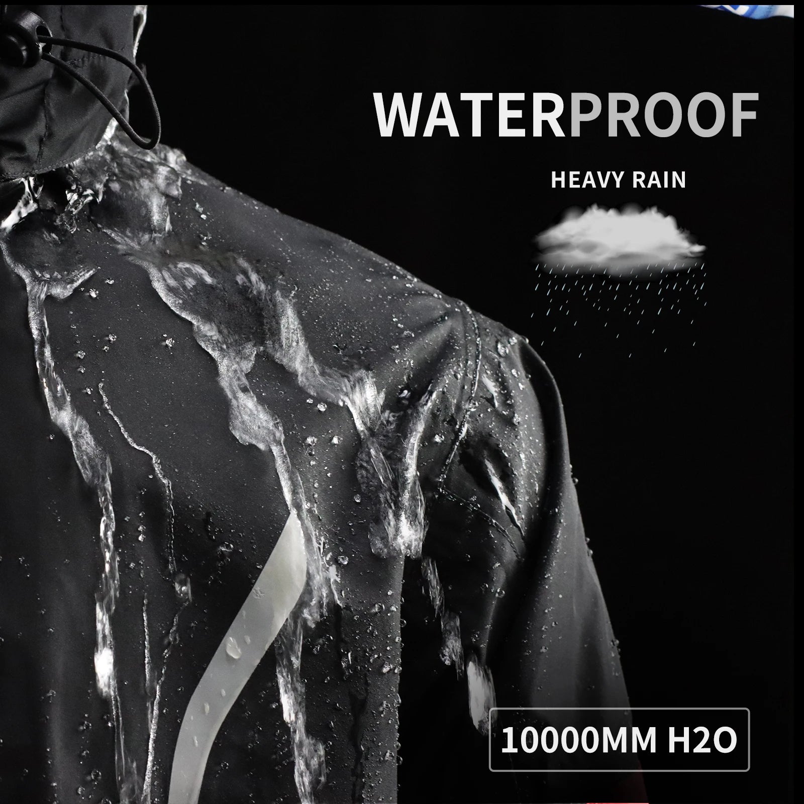 WOSAWE Motorcycle Raincoat Men Women Waterproof Jacket Hiking Windbreaker Breathable Reflective Fishing Camping Hooded Rain Coat