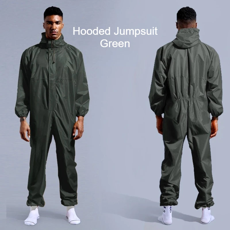 Waterproof Raincoat /Conjoined Men Raincoat/overalls Men and Women Fission Rain Suit Rain Coat Hooded Womens Raincoat