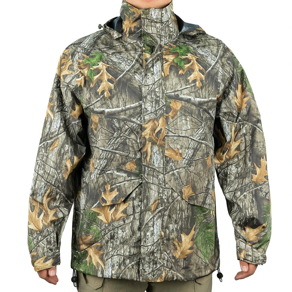 Rain Coat Set Suit Adults Unisex Men Women Camp Raincoat Set Hiking Hunting Fishing Outdoor Rainwear Rain Gears Cover Cp Tree