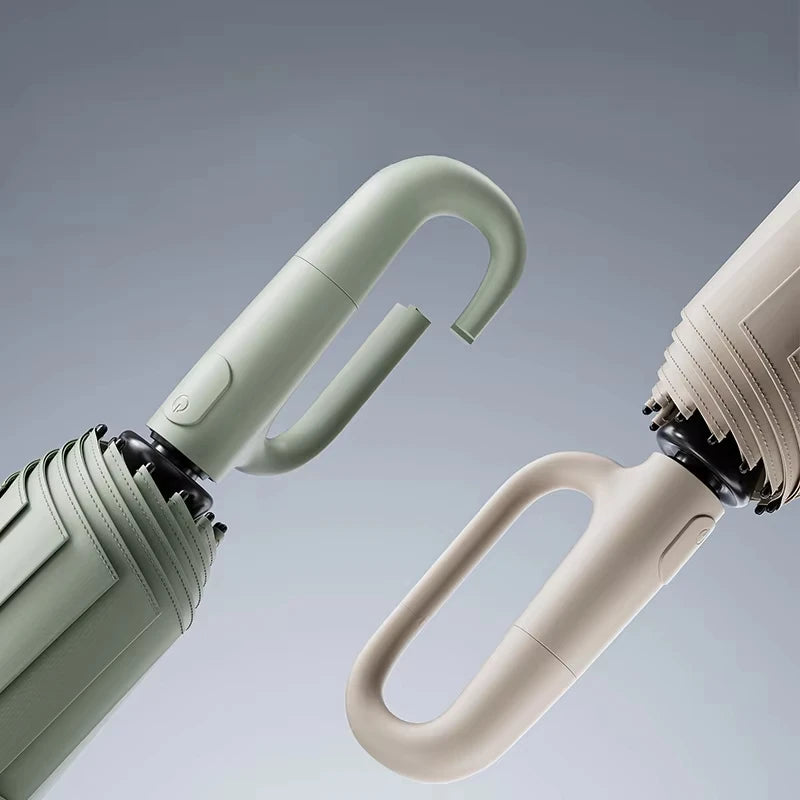 20 Bones Windproof Strong 106CM Reinforced Automatic Folding Umbrella for Men, Large Buckle Handle Wind and Water Resistant