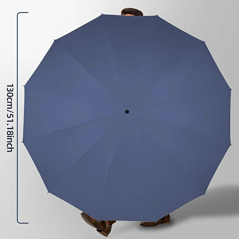 Super Large 130CM Business Folding Men Umbrella, Windproof Strong, Waterproof Sunproof Sunshade Uv Big Umbrellas
