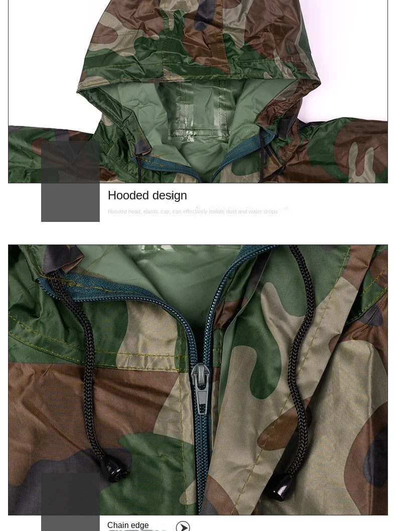 Waterproof Raincoat /Conjoined Men Raincoat/overalls Men and Women Fission Rain Suit Rain Coat Hooded Womens Raincoat