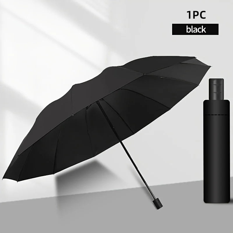 Super Large 130CM Business Folding Men Umbrella, Windproof Strong, Waterproof Sunproof Sunshade Uv Big Umbrellas
