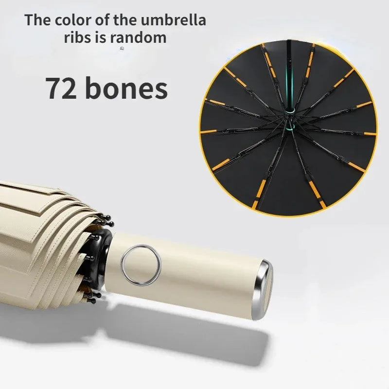 72 Bone Super Strong Windproof Automatic Folding Men Umbrella  Reinforced Large Rainproof Sun Protection Umbrellas Women