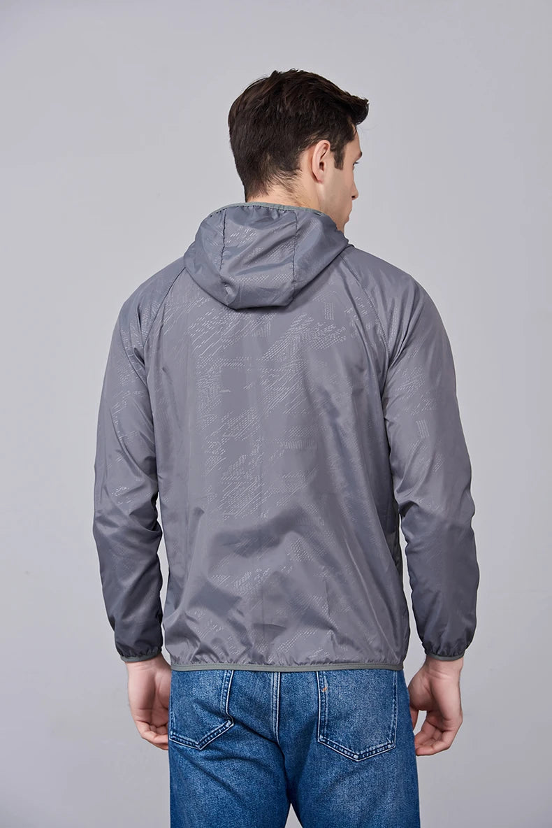 JNLN Unisex Waterproof Outdoor Sport Jacket Men Women Hiking Camping Trekking Quick Dry Windbreaker Sun-Protective Rain Coat