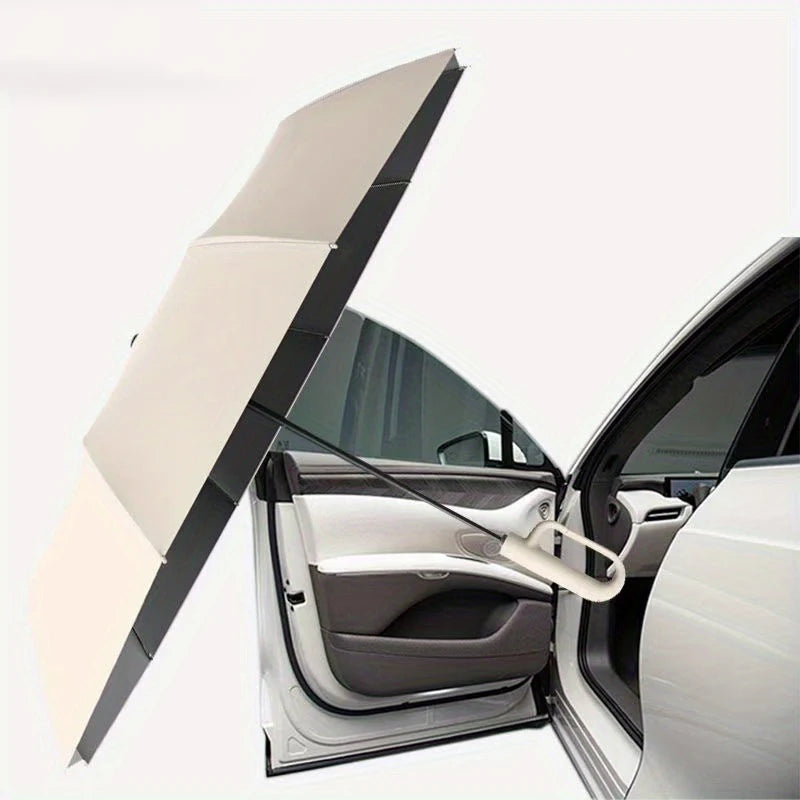 20Bones Windproof Fully Automatic Folding Umbrella with Loop Buckle UPF50+ Protable Compact Sun Rain Umbrellas for Women and Men