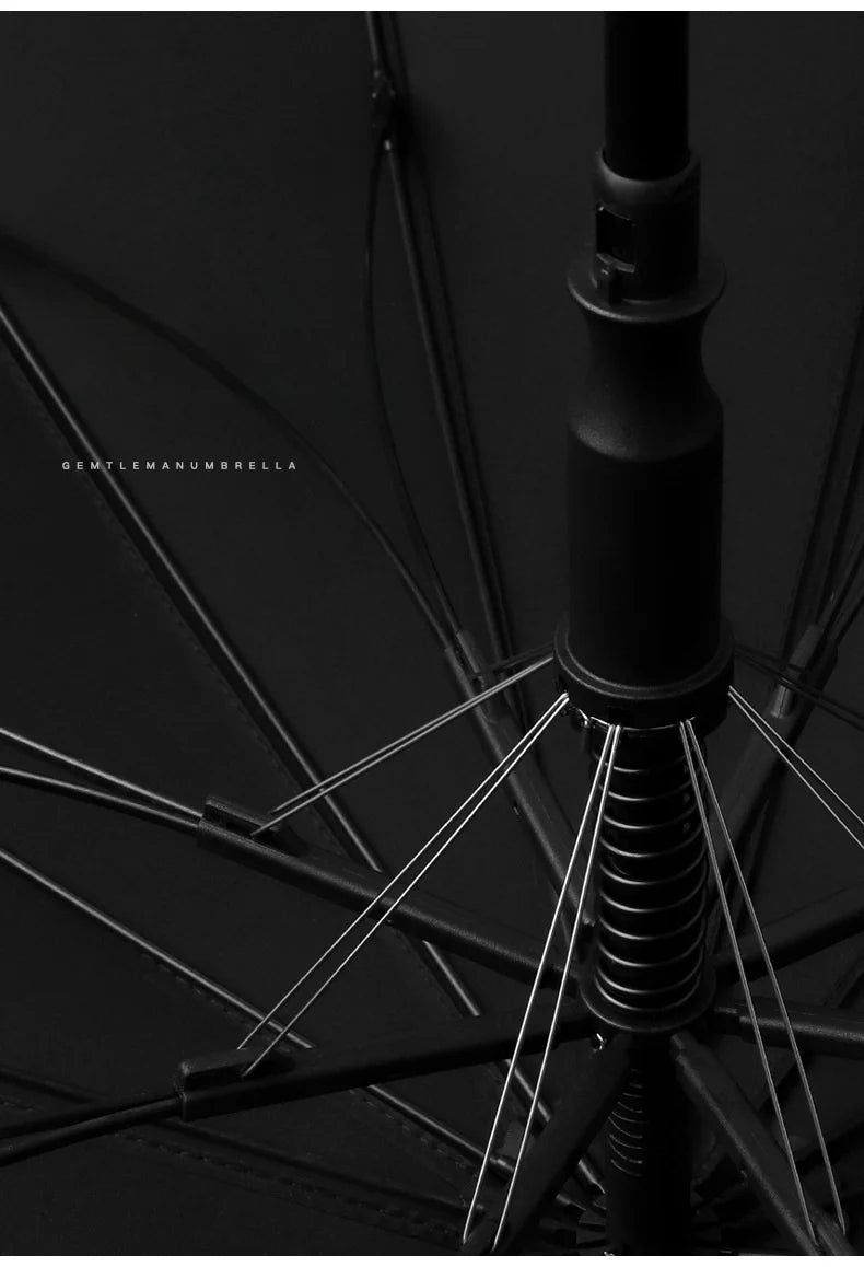 High-end wooden handle umbrella long handle umbrella straight rod dual-purpose umbrella advertising umbrella 16 bones men