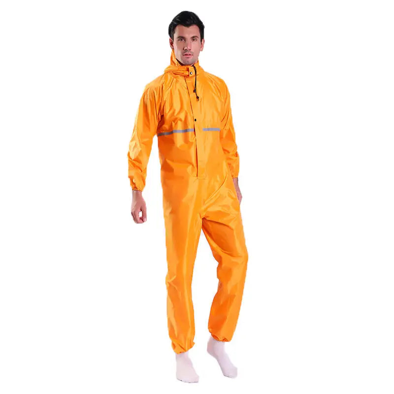 Dustproof One-Piece Overalls for Men, Hooded Raincoat, Waterproof, Anti-Static, Dust-Free, Protective Clothing
