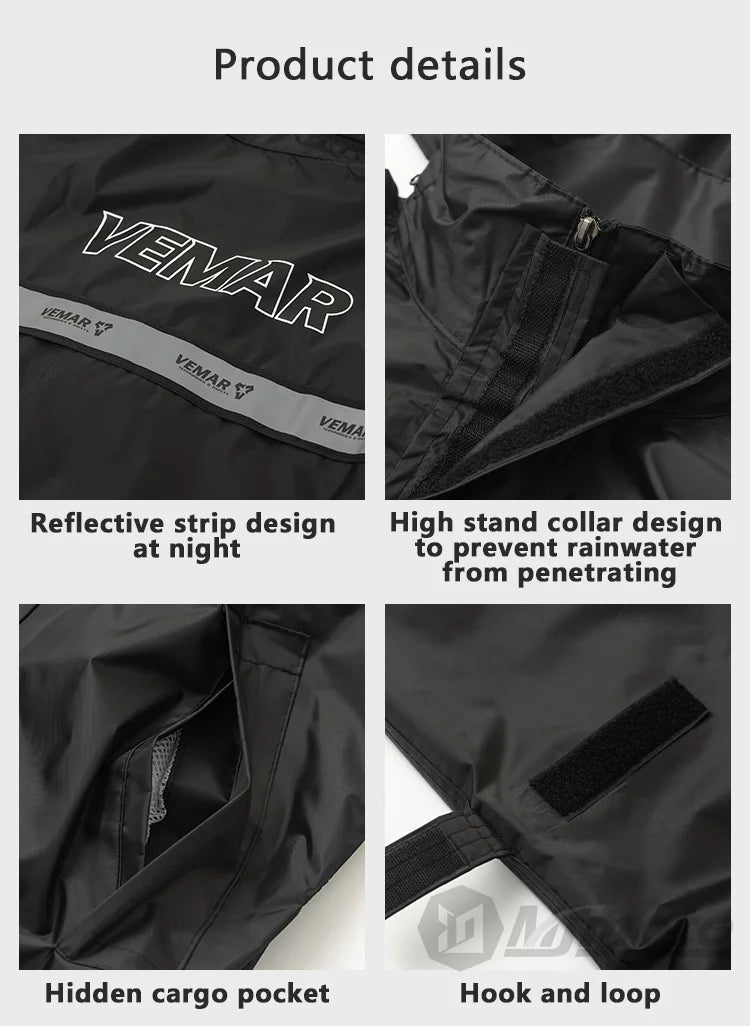 New Motorcycle Raincoat Suit Men Women Waterproof Motocross Raincoat Jacket Motorbike Raincoat Pants Reflective Bicycle Raincoat