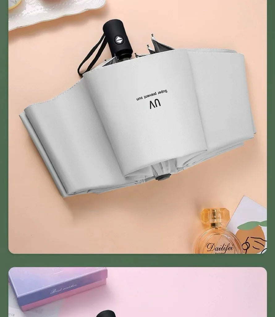 Automatic Windproof Travel Umbrella Retractable Folding Portable Umbrella for Easy Storage And Carry-On Travel