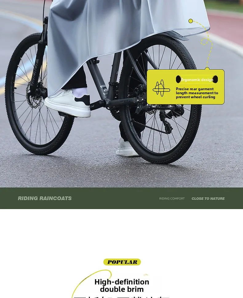 Youthful Bicycle Raincoat for School Riding Mountain Bike Road Outdoor Cycling ex High School Students Special Use