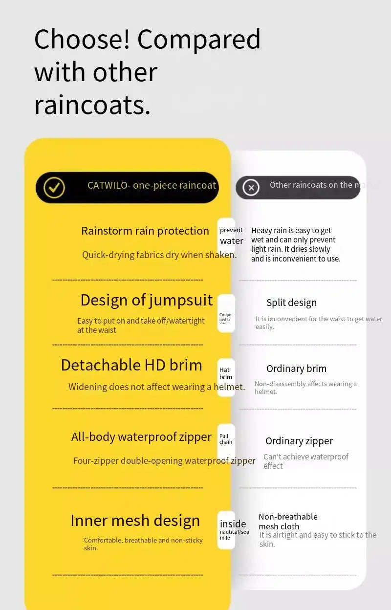 Electric Motorcycle Full-body Raincoat for Riders, Unisex Long Version with Fleece Lining, Waterproof and Rainproof Riding Rain