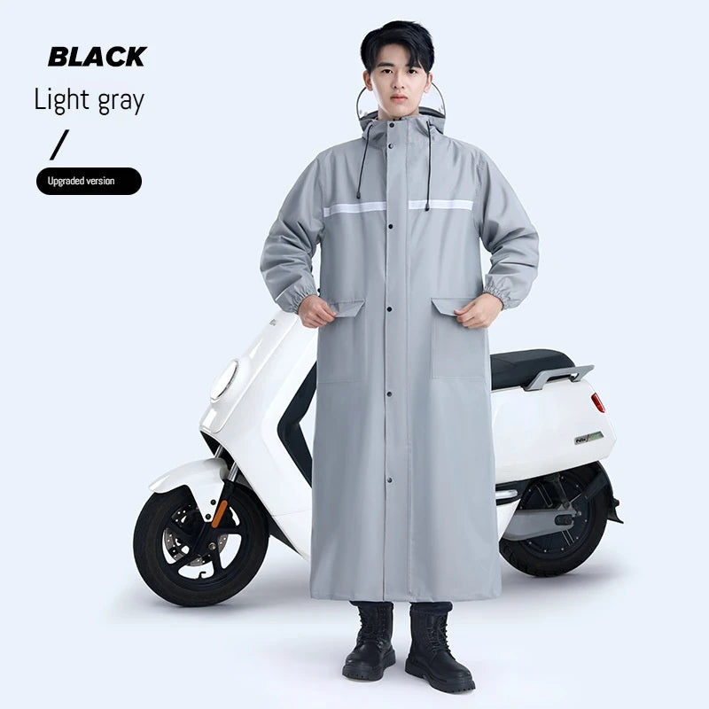 Long raincoat full body rainstorm proof outdoor men's single woman adult raincoat electric motorcycle poncho