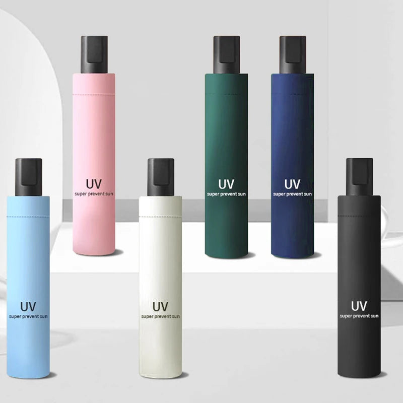 Umbrellas Sun umbrellas Cartoon rain and sunny manually folded student portable umbrellas Sunshade accessories Outdoor equipment