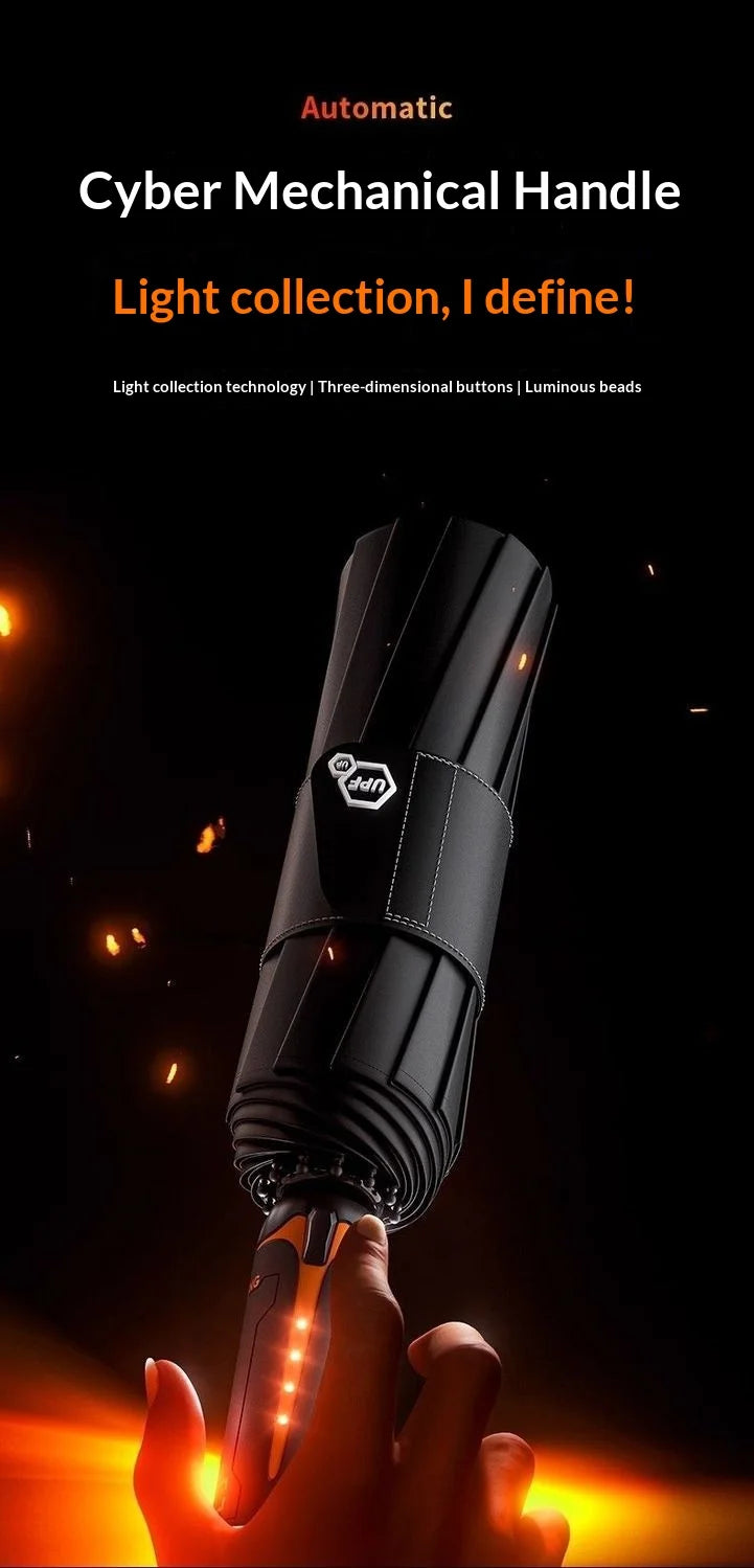 Cyber style fully automatic umbrella,extra large and reinforced,wind-resistant, UV-proof, suitable for both sunny and rainy days