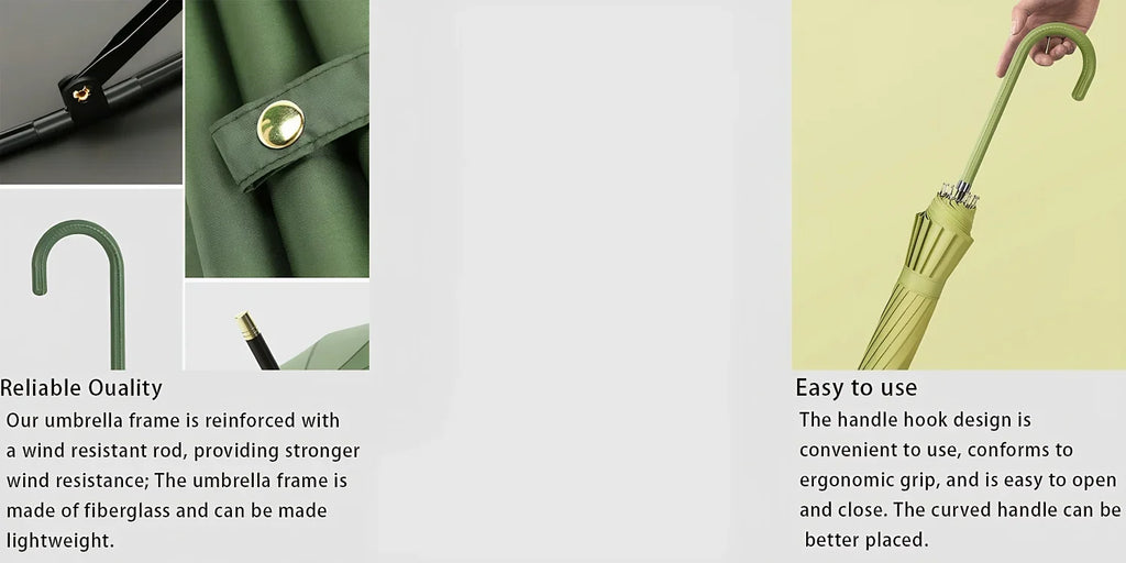 Japanese Style Windproof 16 Bone Umbrella Universal Large Handle Umbrella Long Handle Umbrella Dual-use Straight Pole Umbrella