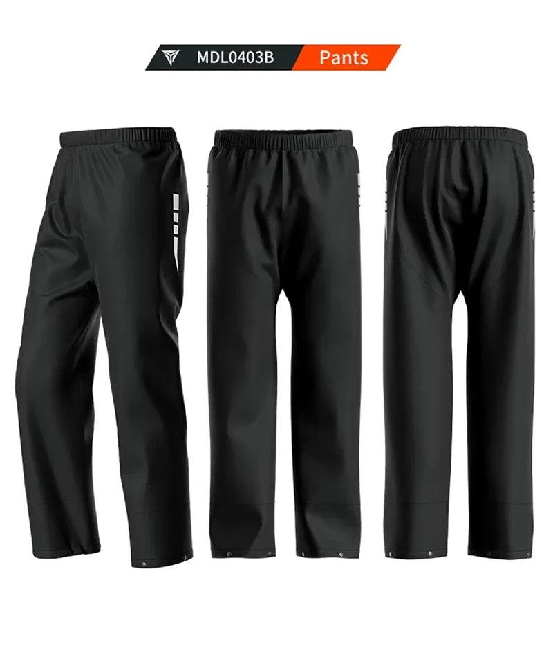 Motorcycle Rainsuit Waterproof Split Raincoat Suit Cycling Motorbike Jacket and Pants Lightweight Foldable Windproof Reflective