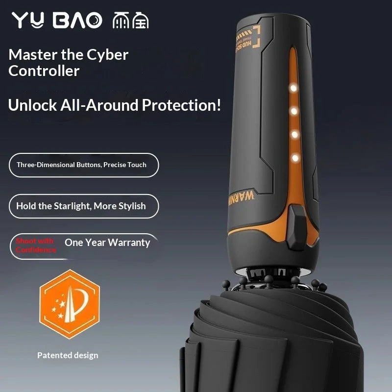 Cyber style fully automatic umbrella,extra large and reinforced,wind-resistant, UV-proof, suitable for both sunny and rainy days
