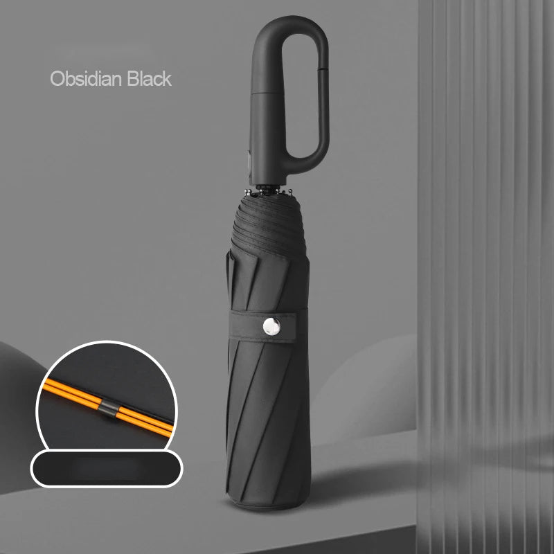 Ring Buckle Design 20 Rib Fully Automatic Umbrella for Men Folding Extra Large Strong Strong Women's Sunshade Double Umbrella