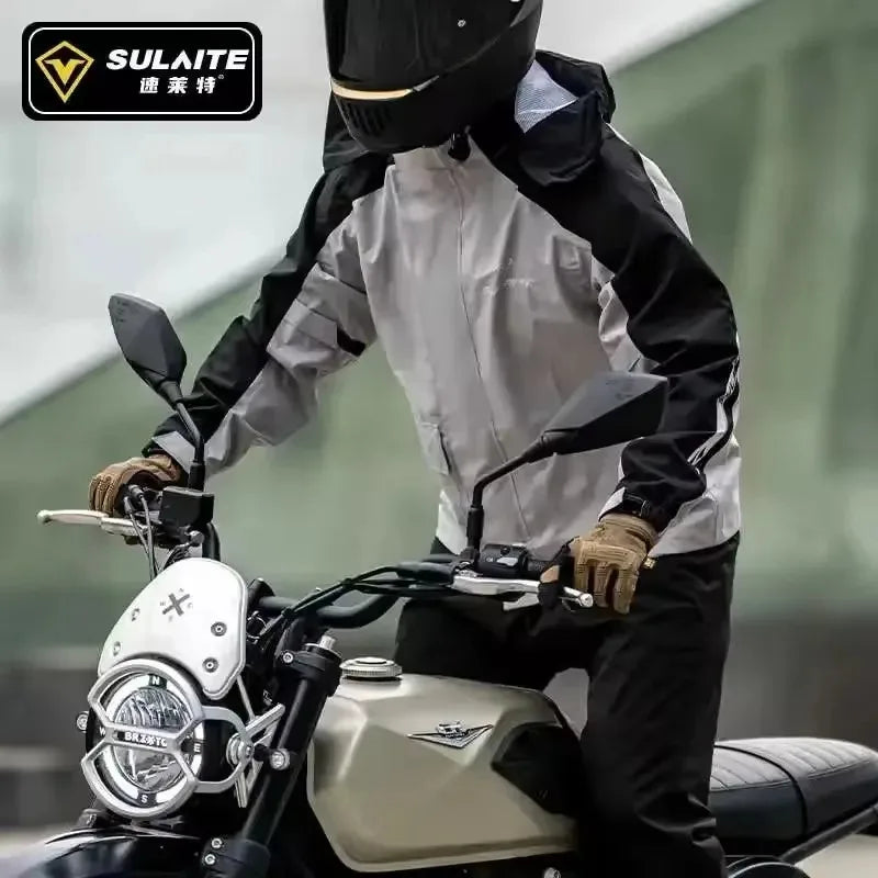 Split Waterproof Motorcycle Riding Rain Suit for Men & Women Outdoor Dirt biker Scooter/Bike Racing Jacket & Pants Set Raincoat