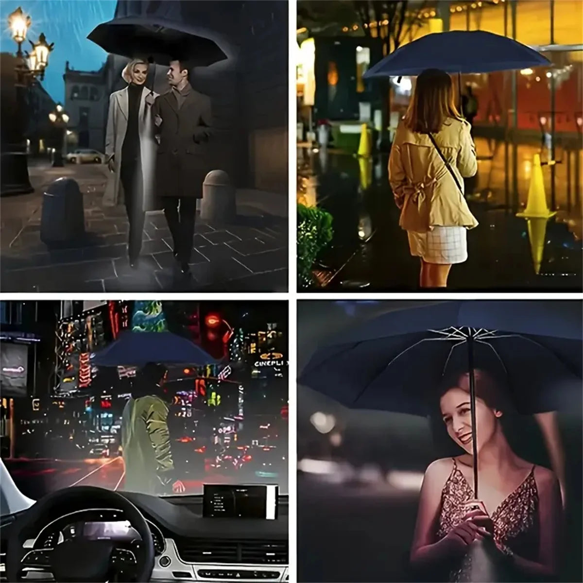 Large size super large umbrella for men and women, three-person double-use umbrella for sun and rain, strengthening, student fol