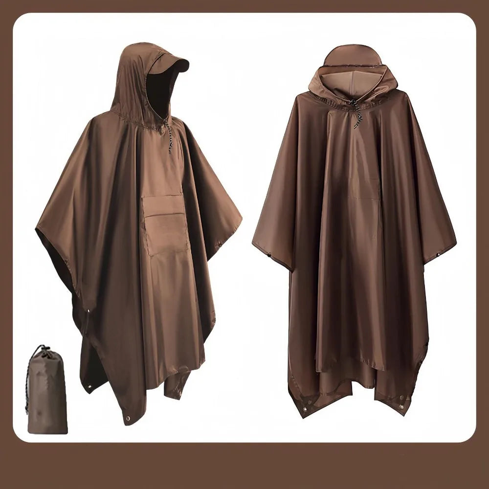 New 3 in 1 Outdoor Raincoat Waterproof Multifunction Rain Cover Lightweight Large Outdoor Rainwear Hiking Travel