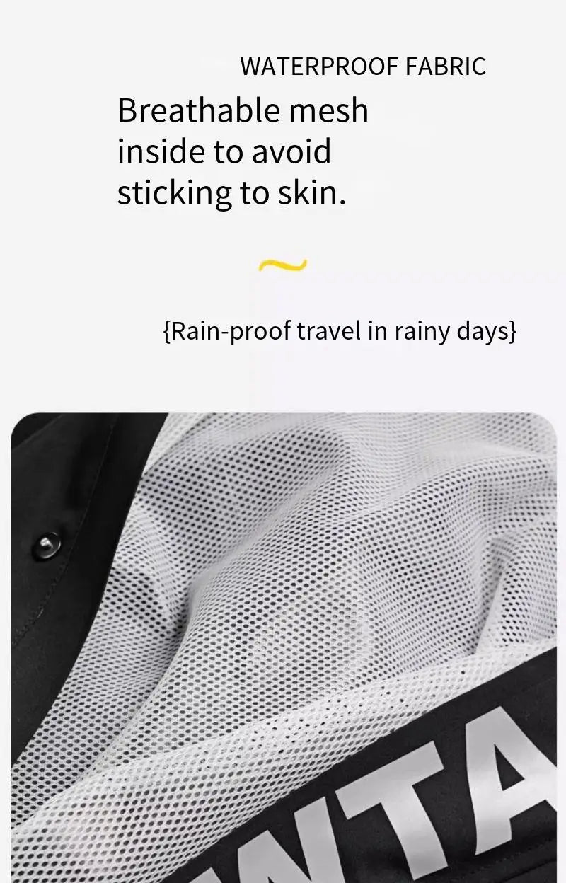 Electric Motorcycle Full-body Raincoat for Riders, Unisex Long Version with Fleece Lining, Waterproof and Rainproof Riding Rain