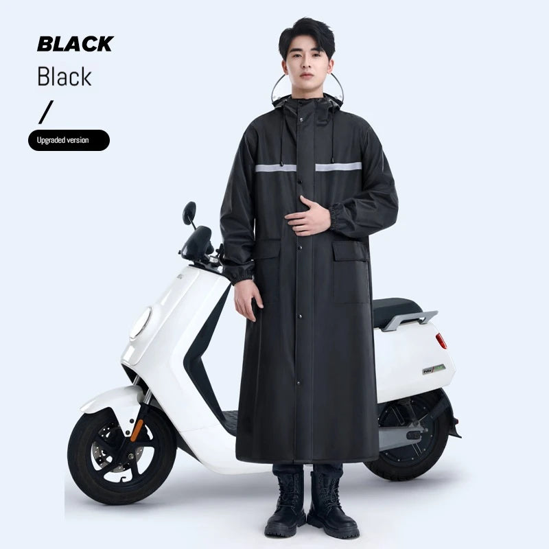 Long raincoat full body rainstorm proof outdoor men's single woman adult raincoat electric motorcycle poncho