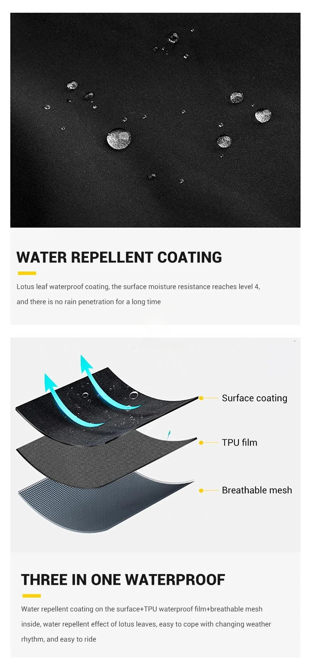 Waterproof Motorcycle Rain Suit-Full Body Raincoat & Rain Pants Set with Reflective Strips Fit for Men Women All-Weather Cycling