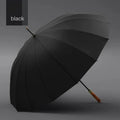 High-end wooden handle umbrella long handle umbrella straight rod dual-purpose umbrella advertising umbrella 16 bones men