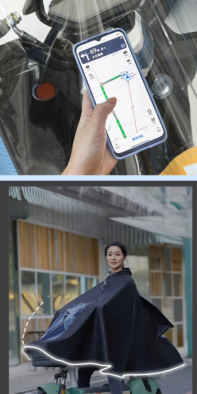 Men'S And Women'S Single Long Full Body Raincoat For Rainstorm Prevention Bicycle Electric Battery Car Raincoat