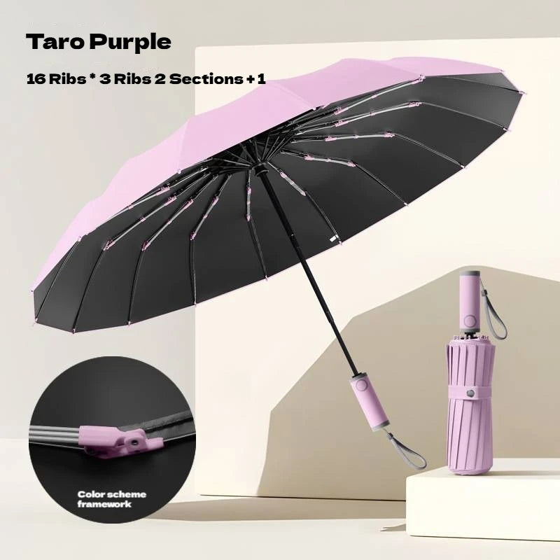 16K Double Bones Large Umbrella for Men Women Windproof Umbrellas Automatic Folding Strong Luxury Sun Rain Umbrella UV Business