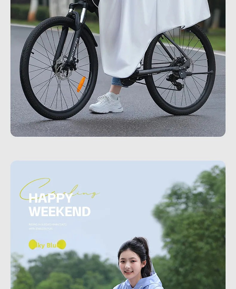 Youthful Bicycle Raincoat for School Riding Mountain Bike Road Outdoor Cycling ex High School Students Special Use