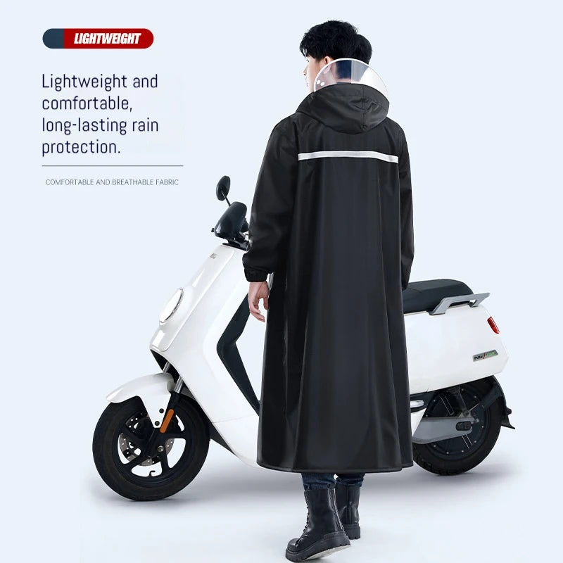 Long raincoat full body rainstorm proof outdoor men's single woman adult raincoat electric motorcycle poncho