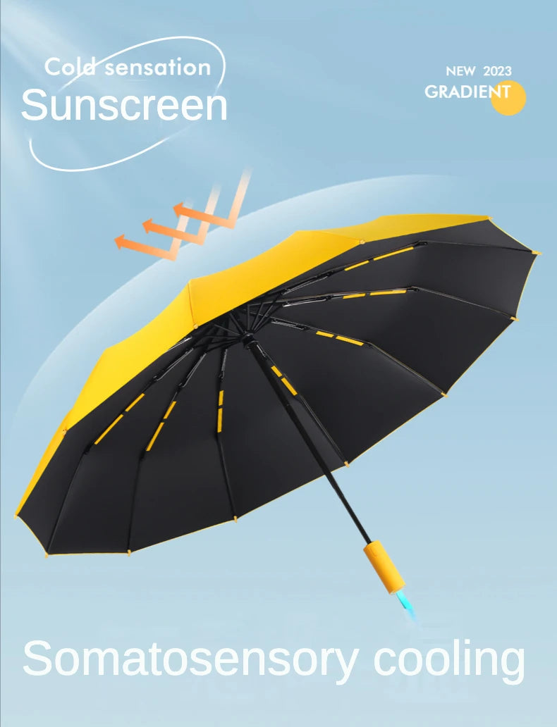 Super Strong Windproof Automatic Umbrella for Men and Women, 72 Bone, Large Rainproof, Sun UV Protection, Folding Rain Umbrellas