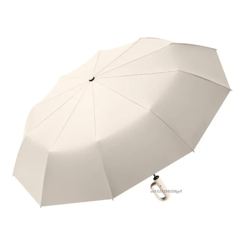 Ring Buckle Design Automatic Umbrella for Men Folding 125CM Extra Large Strong WOMEN'S Sunshade UV Protection Umbrella